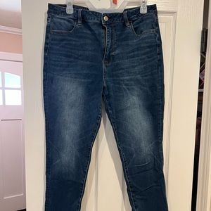 American Eagle jeans size 16 in good used condition no rips or tears dark blue